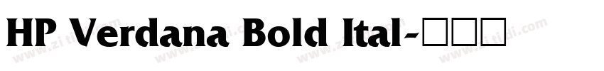 HP Verdana Bold Ital字体转换